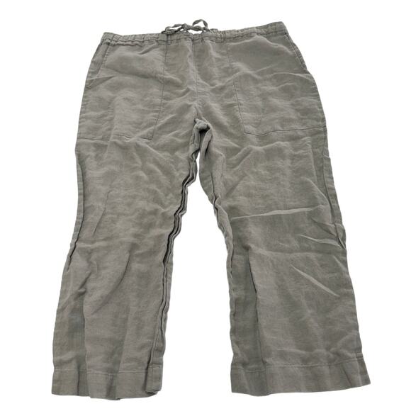 Eskandar Pants Womens 0 US 6-8 Medium Grey Tie Waist Linen Pants Lagenlook - Picture 1 of 8